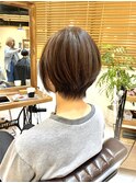 ショートボブ白髪ぼかし髪質改善