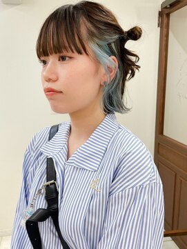 プフ 伏見(puf) [puf 伏見/丸の内/栄/名古屋]パールブルーインナーボブ★鳥山