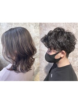 【西新駅３０秒】市内のオシャレ女性から『予約』×『口コミ』多数☆《カット+ケアカラー+TR》毎月通える◎