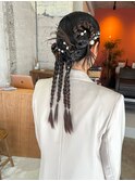 タイトアレンジ/結婚式アレンジ/ロングヘアアレンジ/20代