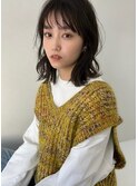 暗髪 外ハネくびれレイヤー