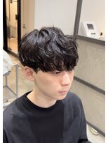 スイッチ(men's SWITCH)&nbsp;大分メンズシャドウパーマ無造作マッシュツーブロック刈り上げ