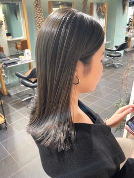 トリコ ショップアンドヘアサロン(tricot shop hair salon) ブリーチなし シアグレージュ うるつや◎髪質改善トリートメント