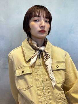 エミス バイ メルト 吉祥寺(emis by melt) 【吉田江梨】暖色ボブ　丸みスタイル　ワイドバング