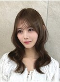 美髪　イメチェン　レイヤーカット　フォワード巻き　韓国