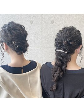 ジーナ 千葉(Zina) シニヨンスタイル、あみおろしスタイル