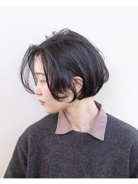 エルレ(Elure) 切りっぱなしボブ#パーマ#黒髪#ブリーチなし#浜松#浜北#磐田