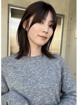 20代30代ボブ/ミディアムレイヤー／グレージュ/透明感/天神/大名