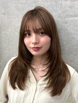 ロンドホットリップ 立川(Lond hot lip)&nbsp;ミディアムレイヤー/モーブブラウン/ゆるふわミディアム/立川