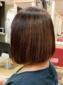 ヘアークリアー 春日部 ミセス ナチュラルストレートボブスタイル 艶感◎