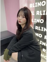 リノ(RLINO)&nbsp;【名古屋、栄】ワインレッド/レイヤーカット