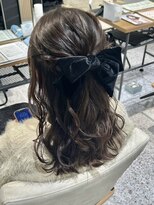シーク 八王子(CHIC) 結婚式ヘアセット ミディアムハーフアップ【八王子】