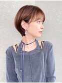 ハンサムショート/丸みショートボブ/20代30代40代50代/顔周り