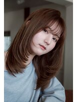 ヘアラウンジ アンリオ(hair lounge an rio)&nbsp;レイヤーカット/顔まわりカット/ベージュカラー