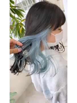 イエナ 渋谷(IENA) インナーカラー 水色