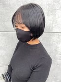 ミニボブ_切りっぱなし_暗髪_ダークグレージュ_髪質改善_U24_50