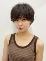 イヴォークトーキョーオーサカ(EVOKE TOKYO osaka)&nbsp;耳かけ 丸みショート 前髪あり 可愛い ベージュカラー