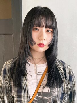 アイティーバイアルバム 下北沢店(IT by ALBUM) ブラックフェイスレイヤー_斜めバンググレージュカラー_ba462621