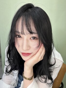 エイム ヘアメイク 横川店(eim HAIR MAKE) レイヤー×dark gray