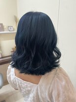 ウィーブ 成田店(Weve)&nbsp;ネイビーブルー×韓国風×ミディアム