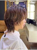 大人マッシュウルフ＋ニュアンスパーマ＋生コラーゲンTR