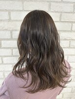 アッシュ 稲田堤店(Ash) マットブラウン×セミロング×ゆる巻き