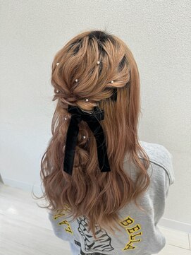 シュシュ(shushu) ハーフアップアレンジ