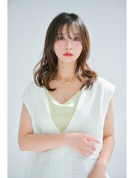 フルールバイリトル 新宿(FLEUR by little) シースルーバングレイヤーベージュ
