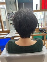 スタジオ アルファプラス 日暮里店(studio α+)&nbsp;ステップボーンカットカットボブショートハイライト白髪ぼかし