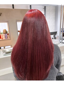 グロウ 丸の内(GLOW) 艶髪ケアブリーチカシスピンクレッド甲府美容室