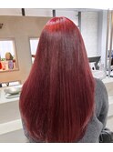 艶髪ケアブリーチカシスピンクレッド甲府美容室