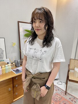 ヘアー アイス ルーチェ(HAIR ICI LUCE) ミディアムパーマ セミロングパーマ 無造作パーマ / 井上