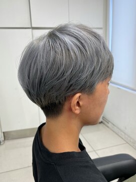 テクト バイアッシュ 吉祥寺店(Tect by Ash) ブリーチ2回ホワイトシルバーグレーツーブロックマッシュ