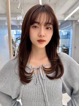 アッシュ 笹塚店(Ash) レイヤーロング/ヘルシースタイル/韓国ヘア/ベビーピンク/笹塚