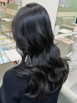 アール 横浜(R) 【MOMO】＊髪質改善カラー＊グレーブラック