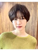 ショートヘアショートボブ分け目なしショート30代40代50代表参道