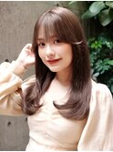 韓国スタイル/ブラウン/レイヤー/ロング/Chihiro
