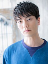 モッズヘアー メン 戸田公園店(mod's hair men) アッシュブラックビジネス短髪ルーズショートパーマi戸田公園