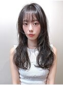 ロングレイヤー暗髪/フェイスレイヤー/30代/40代/50代