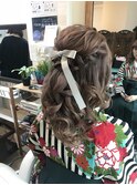 袴着物ヘアアレンジハーフアップ【ヘアアレンジ  立川/立川南】