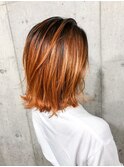サマーオレンジカラー×外ハネボブ