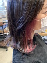 ラボヌールヘアーパルフェ 大宮西口店(La Bonheur hair parfait) ピンクのインナーカラー