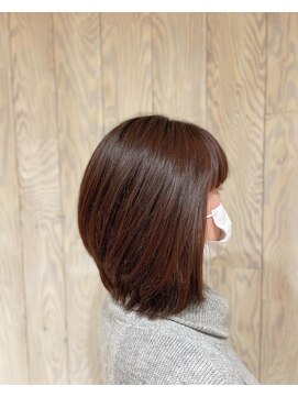 ヘアートゥリース 武蔵小杉店(hair trees) レッドバイオレットカラー　ミディアムローレイヤー