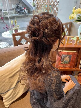 エム インターナショナル 春日部本店(EMU international) 編み込み系ハーフアップ