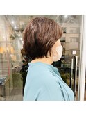 大人可愛い30代40代50ショートボブショート丸みショート