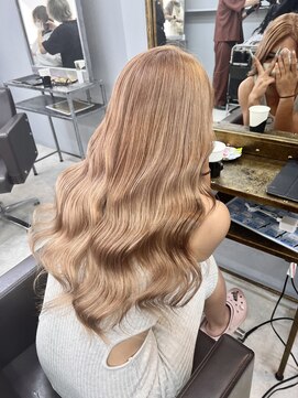 オズ 郡山桑野店(OZ) 【oz田中】ミルクティーカラー#ハイトーンカラー