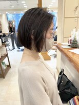 モリオ フロム ロンドン サッポロファクトリー店(morio FROM LONDON)&nbsp;【morio】札幌ボブ　ぱつっと耳かけナチュラルボブ