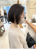 【morio】札幌ボブ ぱつっと耳かけナチュラルボブ