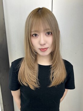 ビューナゴヤ 名駅(VIEW NAGOYA) 顔まわりカット/レイヤーカット/韓国/ロング/ウェットヘア