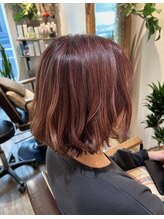 ラボヘアー(labo hair) 大人可愛いハイライト外はねボブ